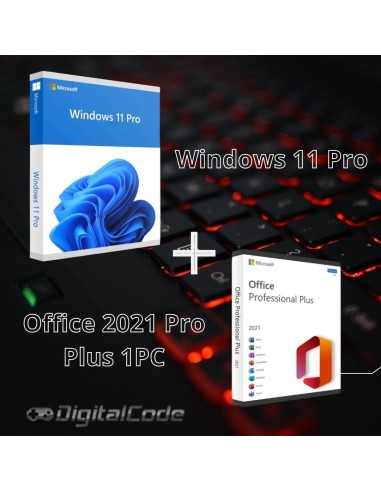 Windows 11 Pro 1PC + Office 2021 Pro Plus 1PC (Activación telefónica)