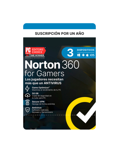 Norton 360 for Gamers 3 Dispositivos 1 Año